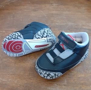 Jordan 3 III Black/Cement Baby Size 2C